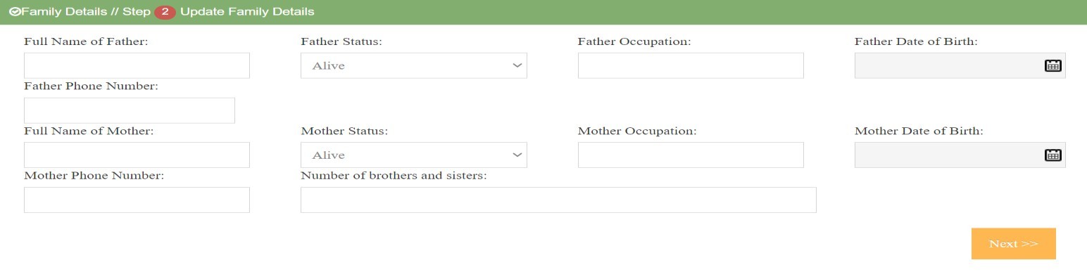 Step 1 - Update Personal Details