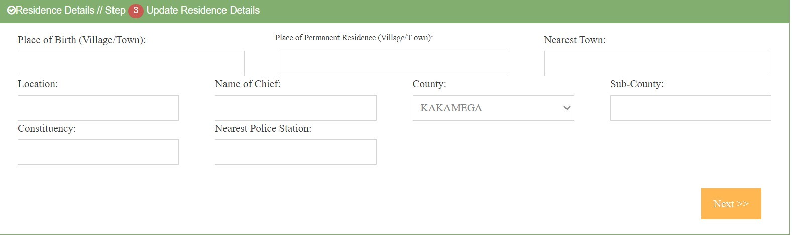 Step 1 - Update Personal Details