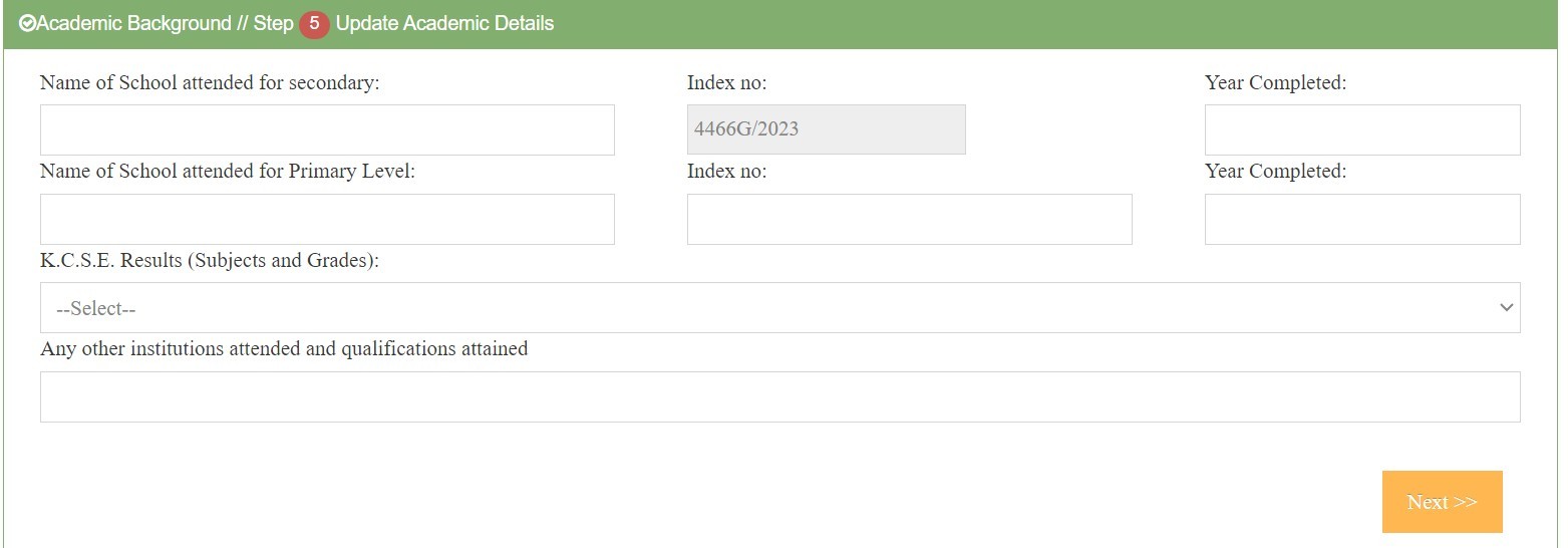 Step 1 - Update Personal Details